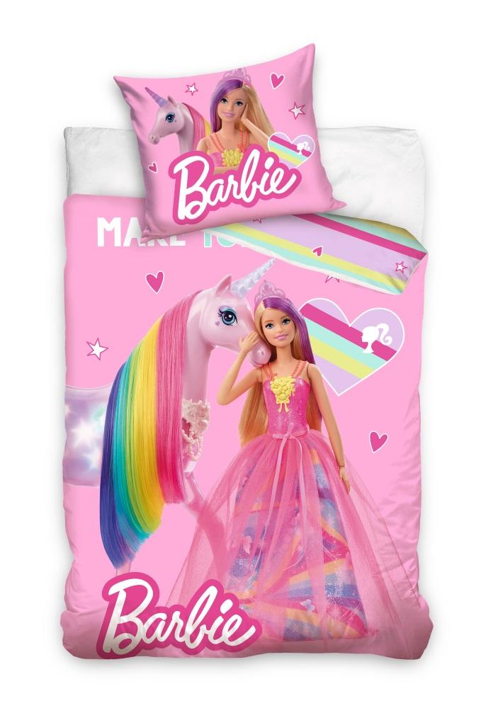 Barbie dekbedovertrek Unicorn 140 x 200 cm - 60 x 70 cm (katoen)