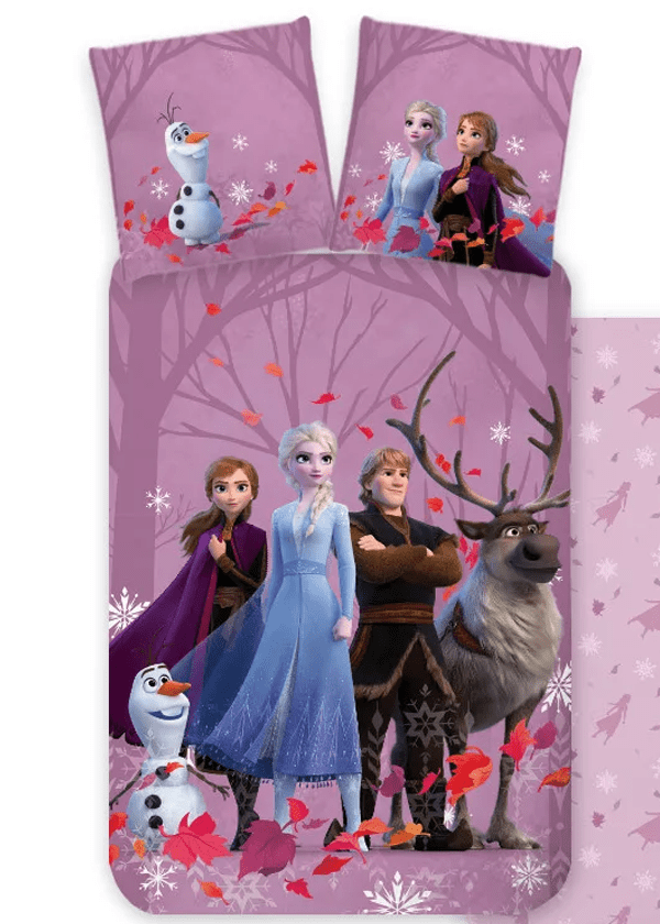 Frozen Dekbedovertrek Family roze - 140 x 200 cm - Katoen - 70 x 90 cm