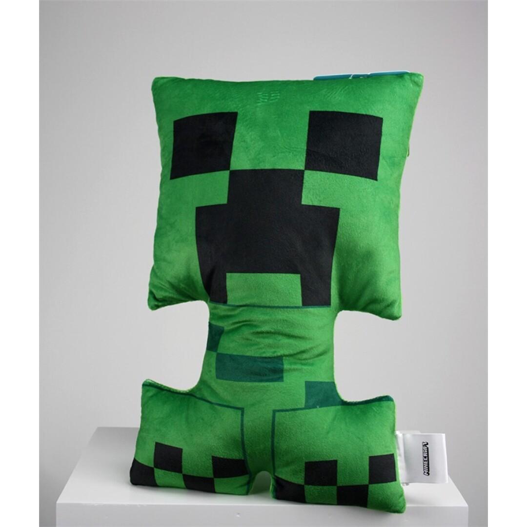 Minecraft Kussen Gevormd Velour - Groen - Creeper