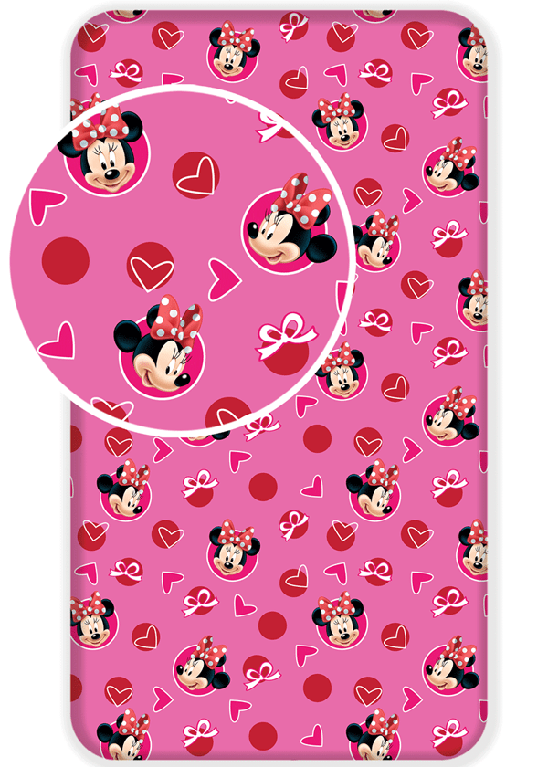 Minnie Mouse Hoeslaken roze - 90 x 200 cm - pre order