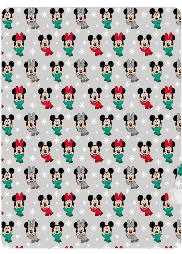 Mickey & Minnie fleece plaid kerst 110 x 140 cm flanel