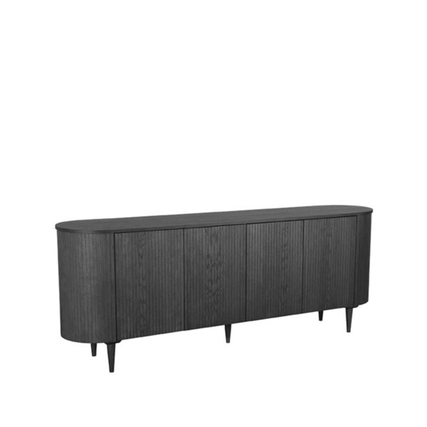 LABEL51 Dressoir Oliva - Zwart - Eiken - 220 cm