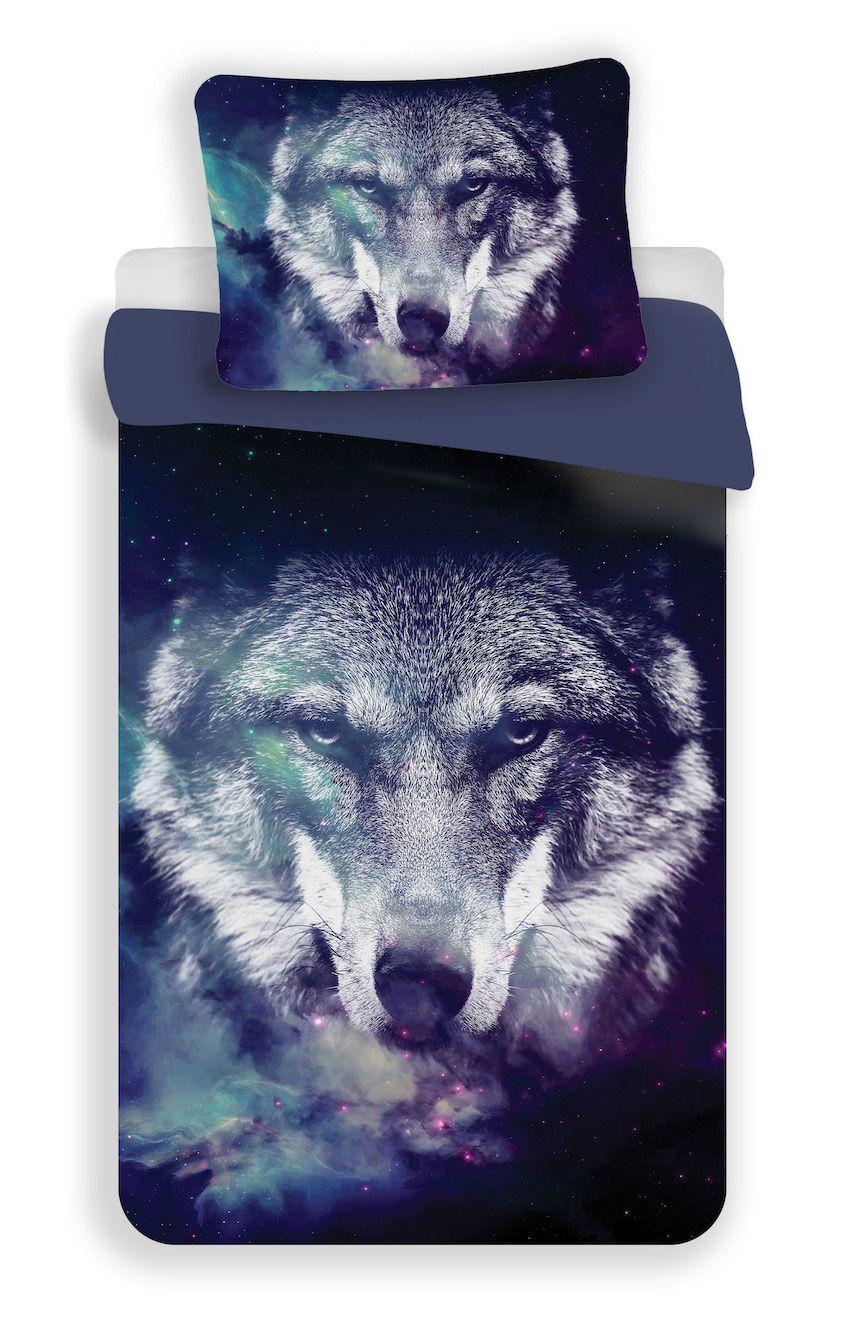Wolf dekbedovertrek 140 x 200 cm - 70 x 90 cm - polyester