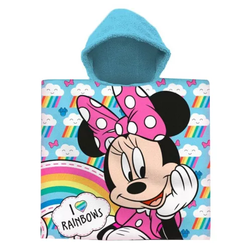 Minnie Mouse poncho Rainbow 60 x 120 cm
