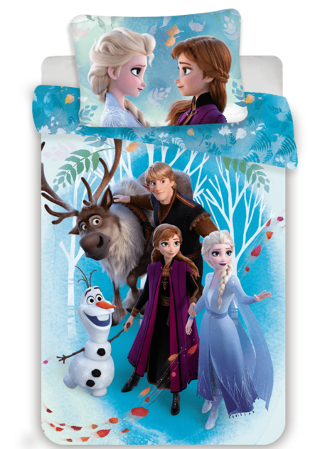 Frozen peuterdekbedovertrek familie - 100 x 135 cm - Katoen