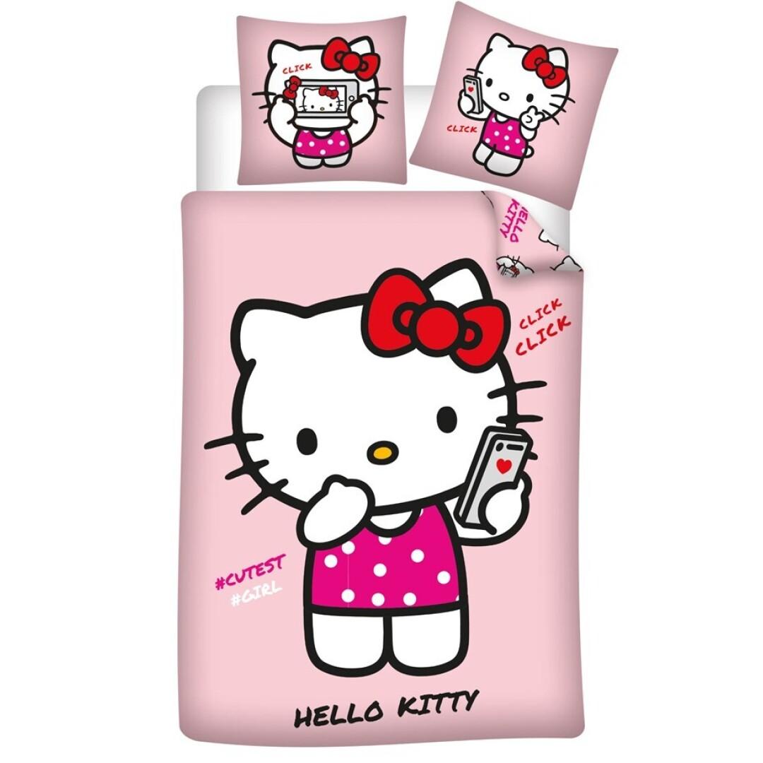 Hello Kitty Dekbedovertrek roze 140 X 200 cm - 65 x 65 cm - polykatoen pre order