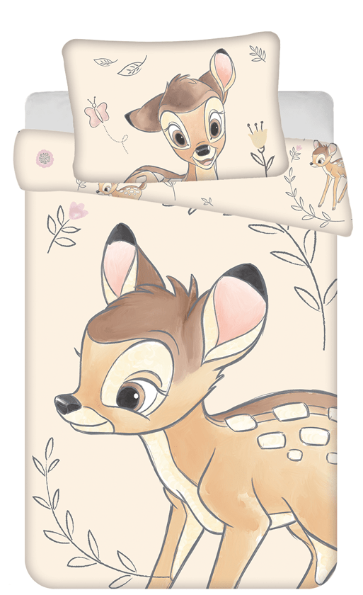 Disney Bambi BABY Dekbedovertrek, Prins - 135 x 100 + 40 x 60 cm - Katoen