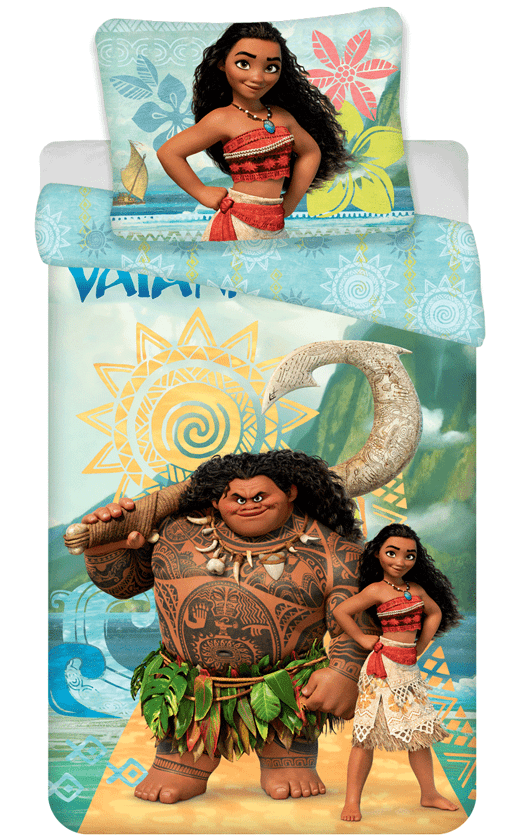 Disney Vaiana Dekbedovertrek, Maui - Eenpersoons - 140 x 200 + 70 x 90 cm - Katoen