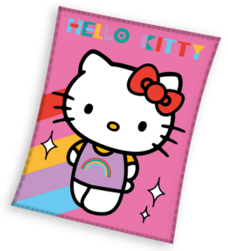 Hello Kitty fleeceplaid roze 130x160cm