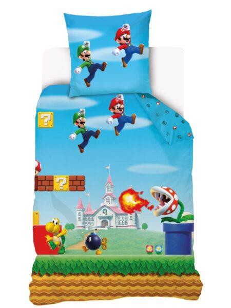 Super Mario Dekbedovertrek parkour - 140 x 200 cm - 70 x90 cm