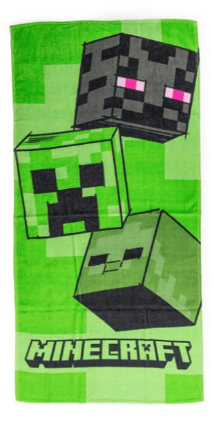 Minecraft strandlaken groen 70 x 140 cm