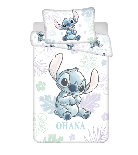 Lilo and Stitch Peuterdekbedovertrek Ohana White - 100 x 135 cm - Katoen