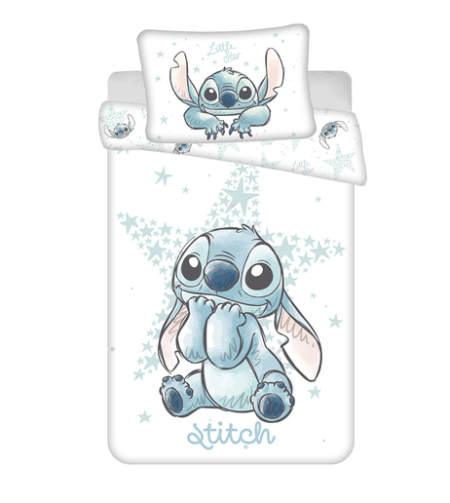 Lilo and Stitch Peuterdekbedovertrek White Star - 100 x 135 cm - Katoen