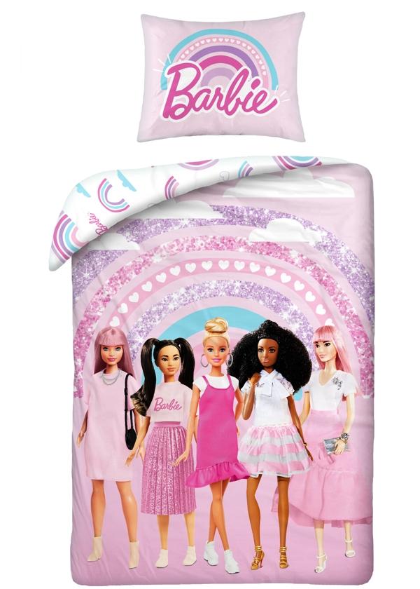 Barbie Dekbedovertrek Regenboog polyester - 140 x 200 cm 70 x 90 cm