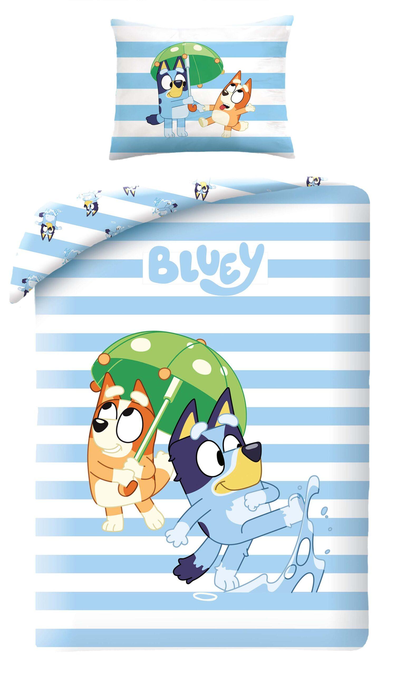 Bluey Dekbedovertrek Bandit, Bluey and Bingo 140 x 200 cm - katoen GROTE kussensloop 70x90cm