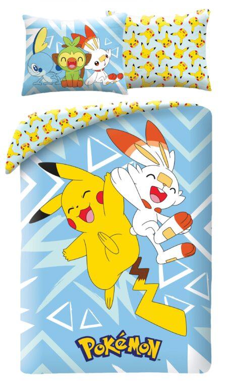 Pokemon Dekbedovertrek Blue triangles 140 x 200 cm - 90 x 70 cm