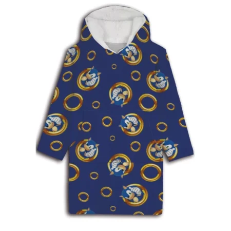 Sonic Hoodie Fleece deken rings, 7 - 14 jaar