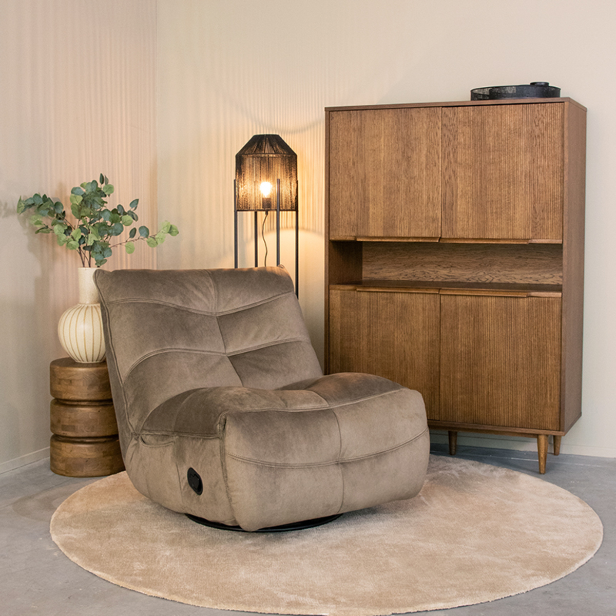 LABEL51 Fauteuil Take It Easy - Taupe - Cosmo