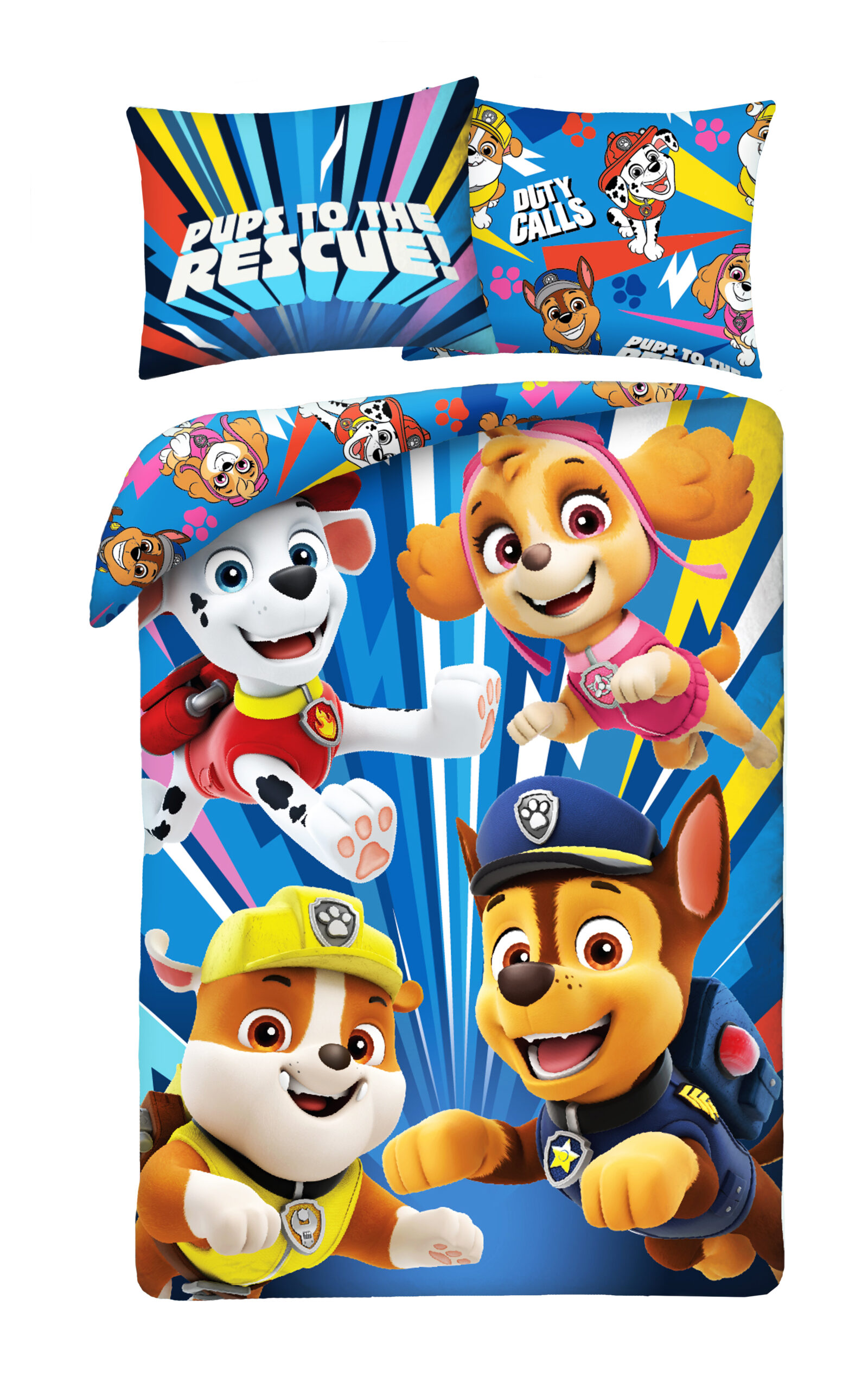 Paw Patrol dekbedovertrek blauw 140 x 200 cm katoen