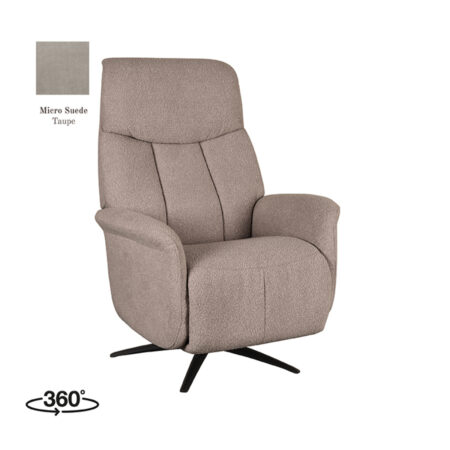 LABEL51 Fauteuil Oslo - Taupe - Micro Suede