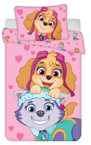 Paw Patrol peuterdekbedovertrek Skye & Everest - roze - 100 x 135 cm