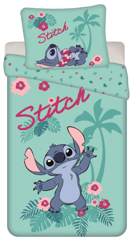 stitch dekbedovertrek groen