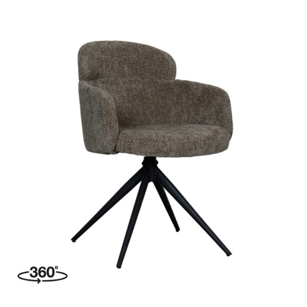 LABEL51 Eetkamerstoel Levi - Hunter - Elite - Black Frame
