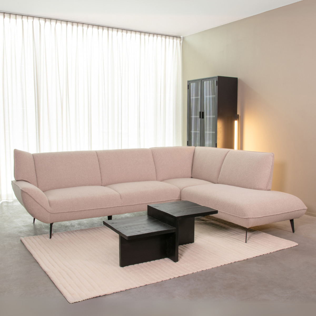 LABEL51 Hoekbank Pesaro - Naturel - Boucle - Rechts
