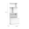 Boekenkast 100 cm voor bij opklapbed 228 cm hoog
