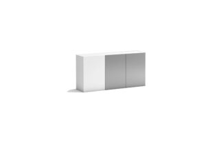 Horizontale kledingkast 3 deurs voor boven je opklapbed 142 cm breed