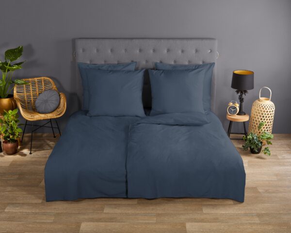 Good Morning Katoenen dekbedovertrek  "uni Denim" - Blauw