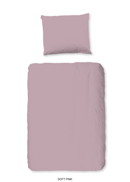 Good Morning Ledikant babydekbedovertrek "uni dessin" - Roze - (100x135 cm) - Katoen