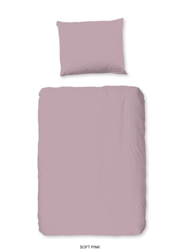 Good Morning Ledikant babydekbedovertrek "uni dessin" - Roze - (100x135 cm) - Katoen