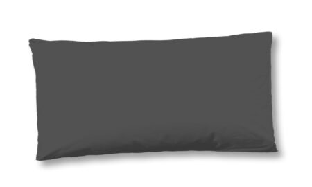 HIP Kussensloop "uni dessin" - Antraciet - (40x80 cm) - Katoen Satijn