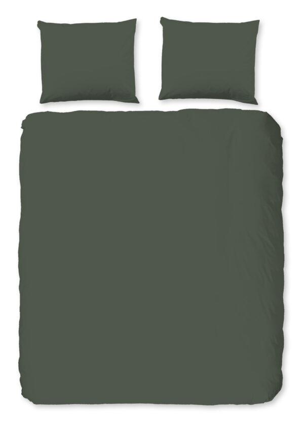 Pure Dekbedovertrek "uni dessin" - Groen - (240x200/220 cm) - Microfiber