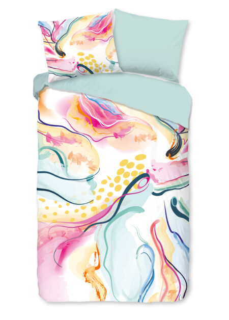 Good Morning Dekbedovertrek "moderne print" - Multi - (140x200/220 cm) - Katoen