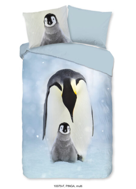 Good Morning Dekbedovertrek "pinguins" - Multi - (140x200/220 cm) - Katoen Flanel