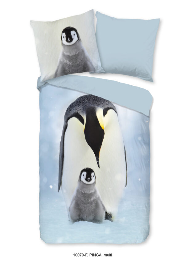Good Morning Dekbedovertrek "pinguins" - Multi - (155x220 cm) - Katoen Flanel