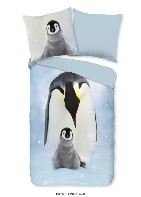 Good Morning Dekbedovertrek "pinguins" - Multi - (200x200 cm) - Katoen Flanel