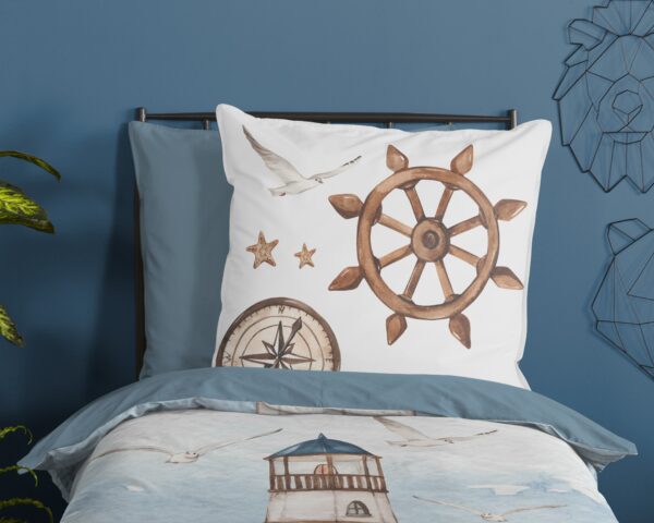 Good Morning Dekbedovertrek "maritiem/ vuurtoren" - Blauw - (135x200 cm) - Katoen - Afbeelding 3