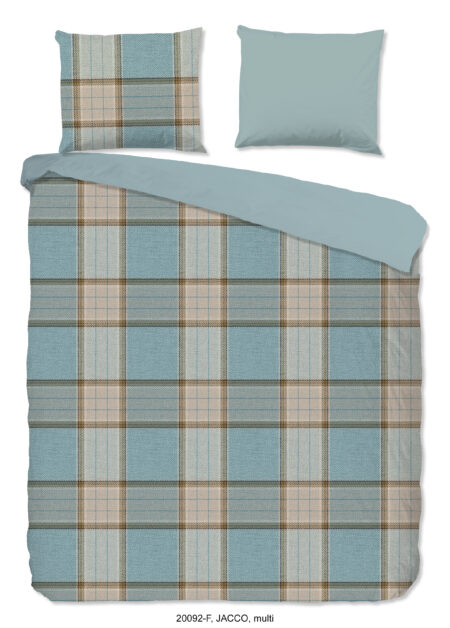 Good Morning Dekbedovertrek "ruit" - Multi - (200x200/220 cm) - Katoen Flanel