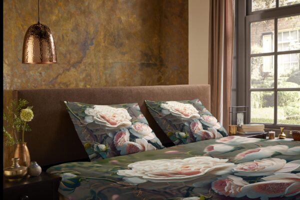 Pure Dekbedovertrek "bloemen" - Groen - (135x200 cm) - Microfiber - Afbeelding 3
