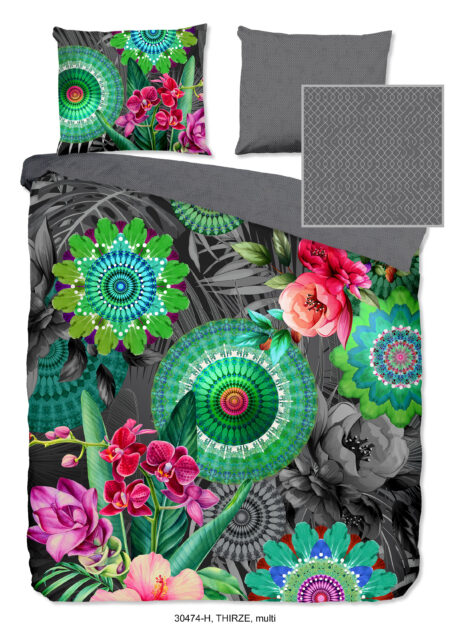 HIP Dekbedovertrek "mandala's en bloemen" - Multi - (200x200/220 cm) - Katoen Satijn