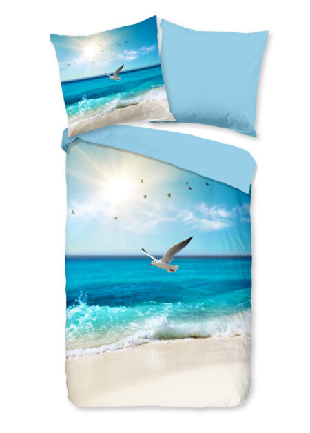 Good Morning Dekbedovertrek "strandthema" - Multi - (200x200 cm) - Katoen