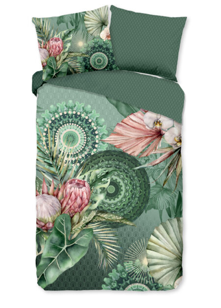 HIP Dekbedovertrek "mandala's en bloemen" - Multi - (140x200/220 cm) - Katoen Flanel