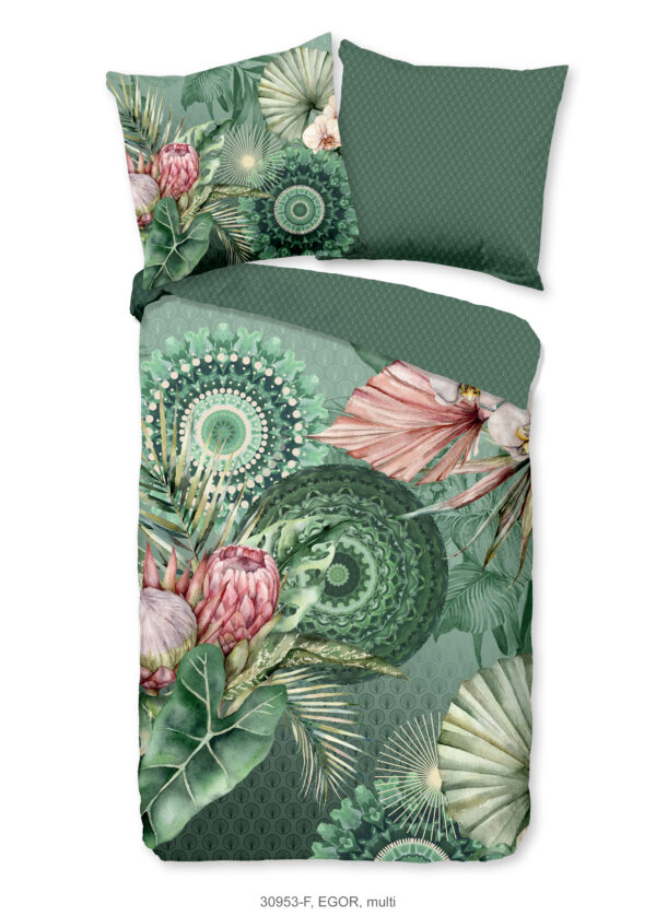 HIP Dekbedovertrek "mandala's en bloemen" - Multi - (155x220 cm) - Katoen Flanel