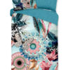 HIP Dekbedovertrek "mandala's en bloemen" - Aqua - (140x200/220 cm) - Katoen Satijn