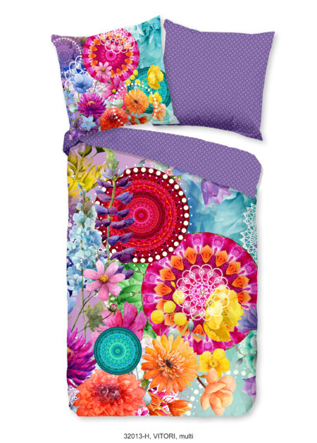HIP Dekbedovertrek "mandala's en bloemen" - Multi - (135x200 cm) - Katoen Satijn