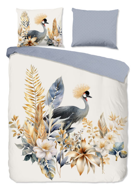 Good Morning Dekbedovertrek "bloemen en vogels" - Multi - (200x200/220 cm) - Katoen