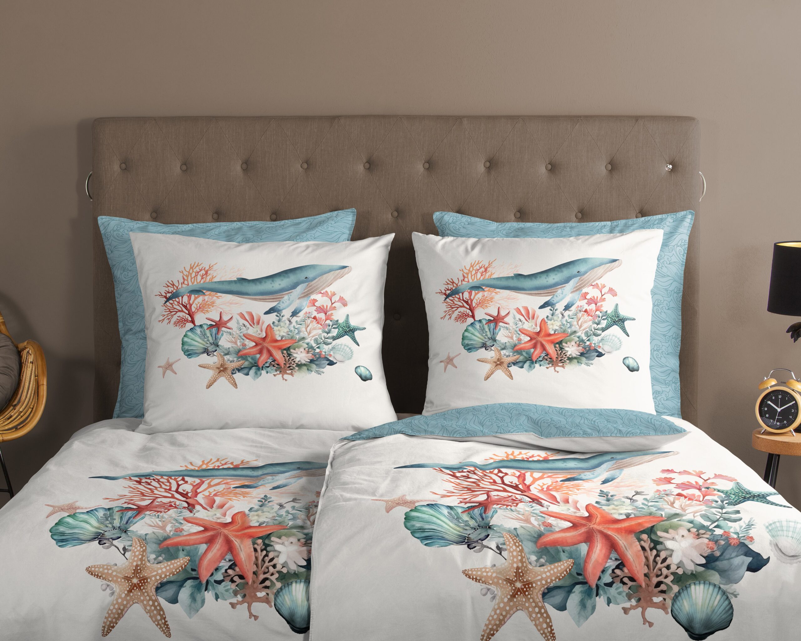 Good Morning Dekbedovertrek "maritiem/ zee thema" - Wit - (200x200 cm) - Katoen - Afbeelding 3